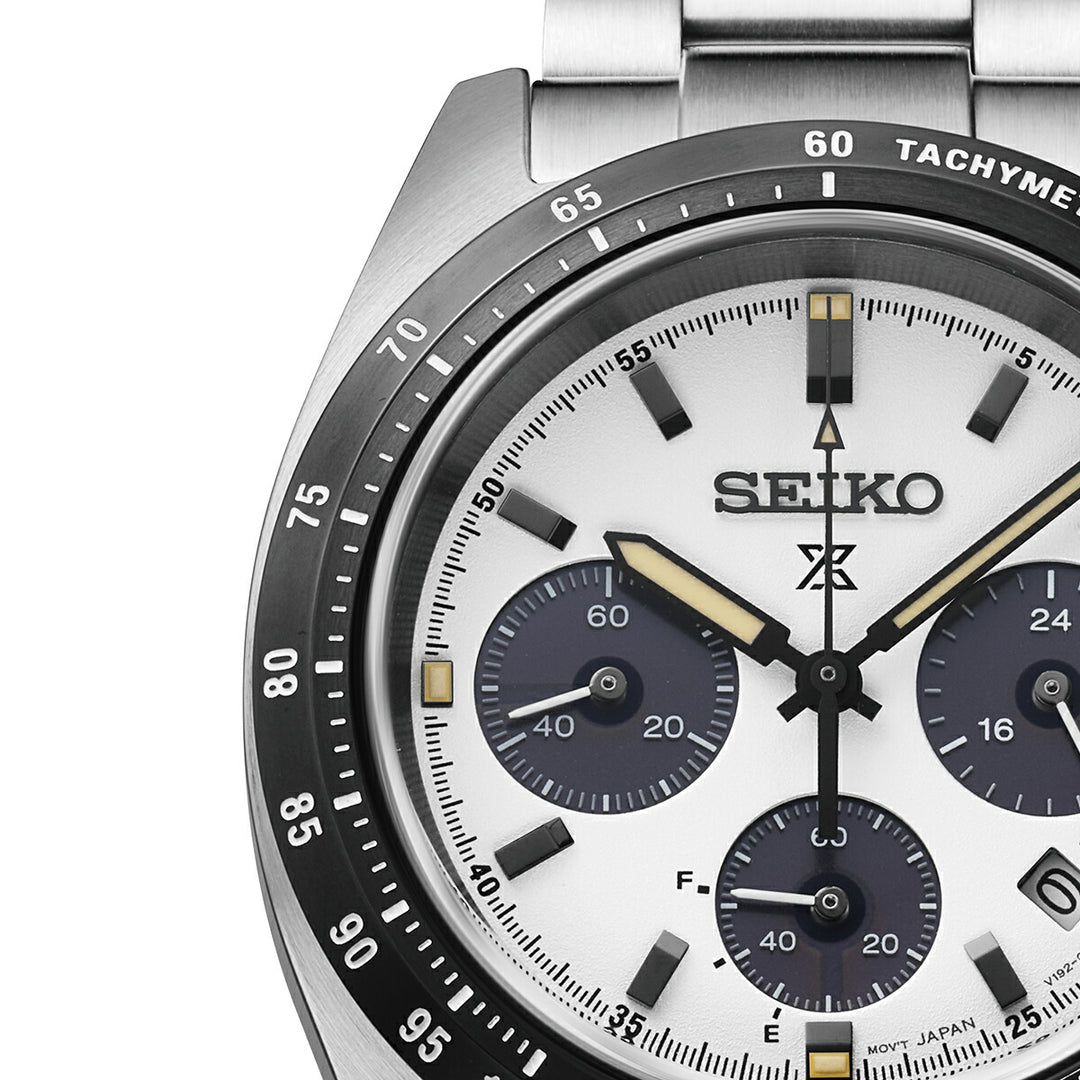 セイコー プロスペックス スピードタイマー ソーラークロノグラフ SBDL125 メンズ ホワイトダイヤル パンダ