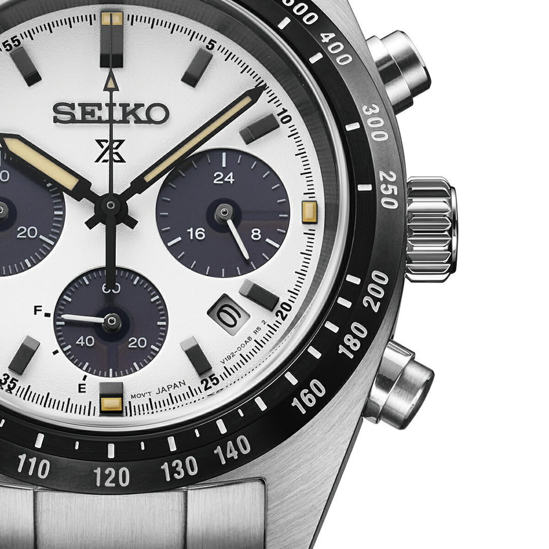 セイコー プロスペックス スピードタイマー ソーラークロノグラフ SBDL125 メンズ ホワイトダイヤル パンダ