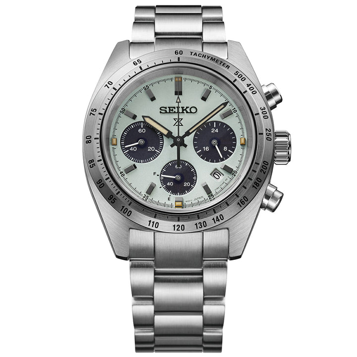 セイコー プロスペックス スピードタイマー ソーラークロノグラフ SBDL129 メンズ オパールグリーンダイヤル