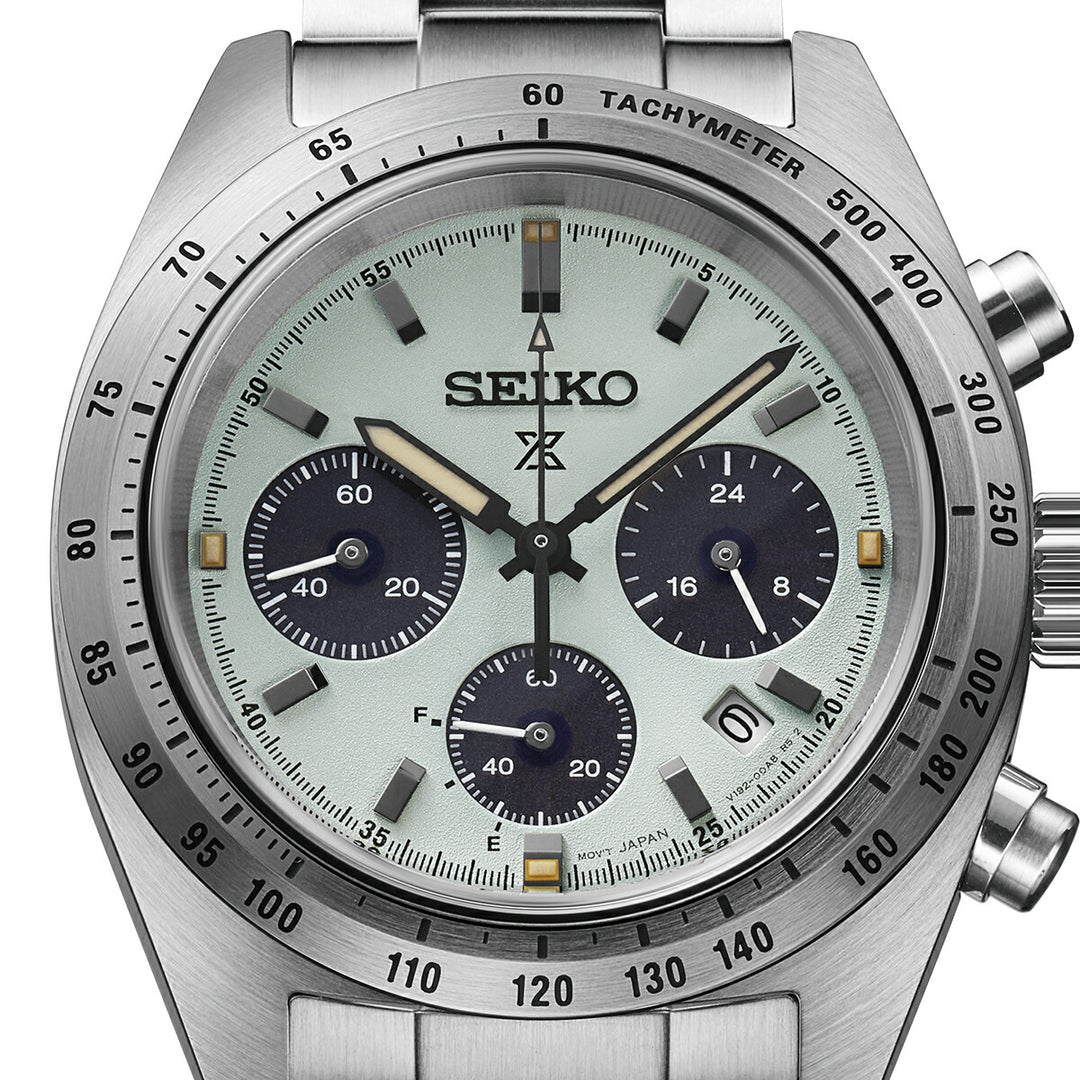 セイコー プロスペックス スピードタイマー ソーラークロノグラフ SBDL129 メンズ オパールグリーンダイヤル