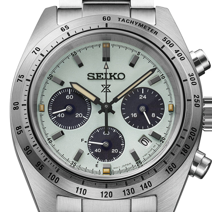 セイコー プロスペックス スピードタイマー ソーラークロノグラフ SBDL129 メンズ オパールグリーンダイヤル