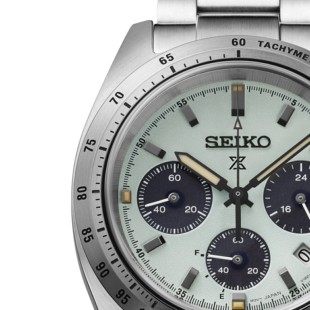 セイコー プロスペックス スピードタイマー ソーラークロノグラフ SBDL129 メンズ オパールグリーンダイヤル