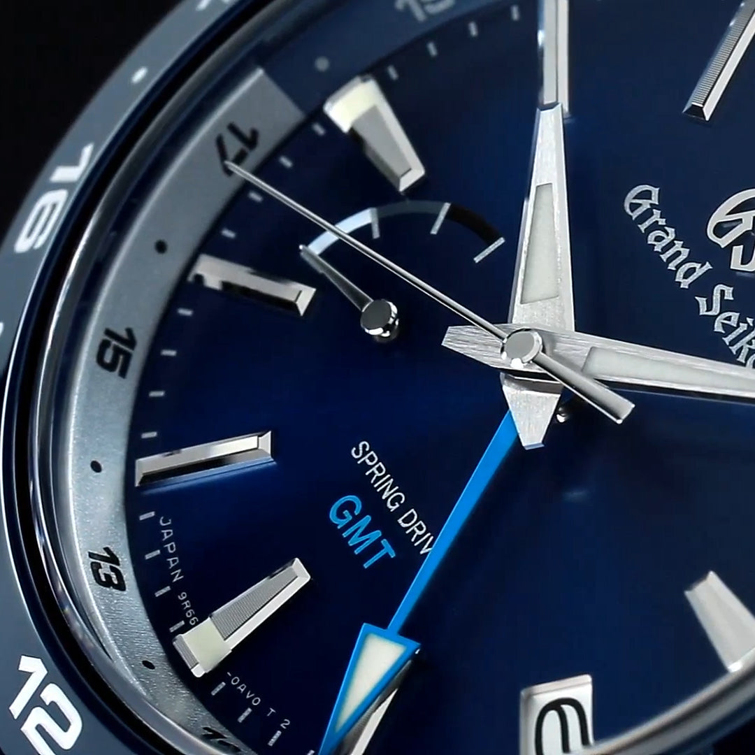 グランドセイコー 9R スプリングドライブ GMT SBGE255 メンズ ブルー セラミックス メタルベルト スクリューバック 9R66