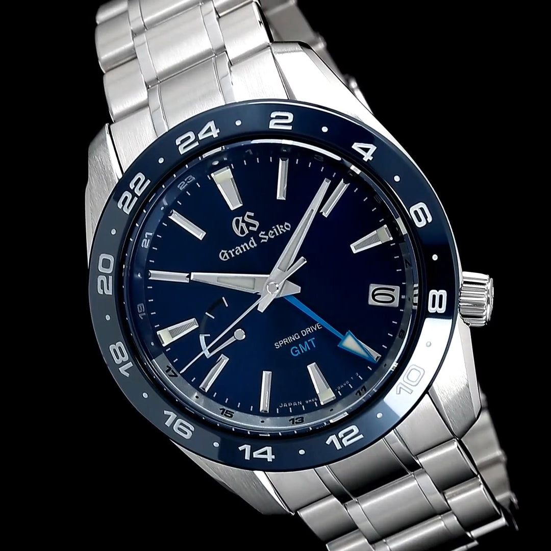 グランドセイコー 9R スプリングドライブ GMT SBGE255 メンズ ブルー セラミックス メタルベルト スクリューバック 9R66