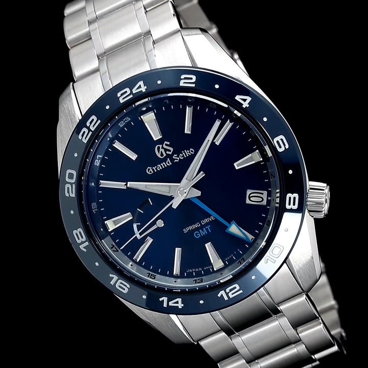 グランドセイコー 9R スプリングドライブ GMT SBGE255 メンズ ブルー セラミックス メタルベルト スクリューバック 9R66