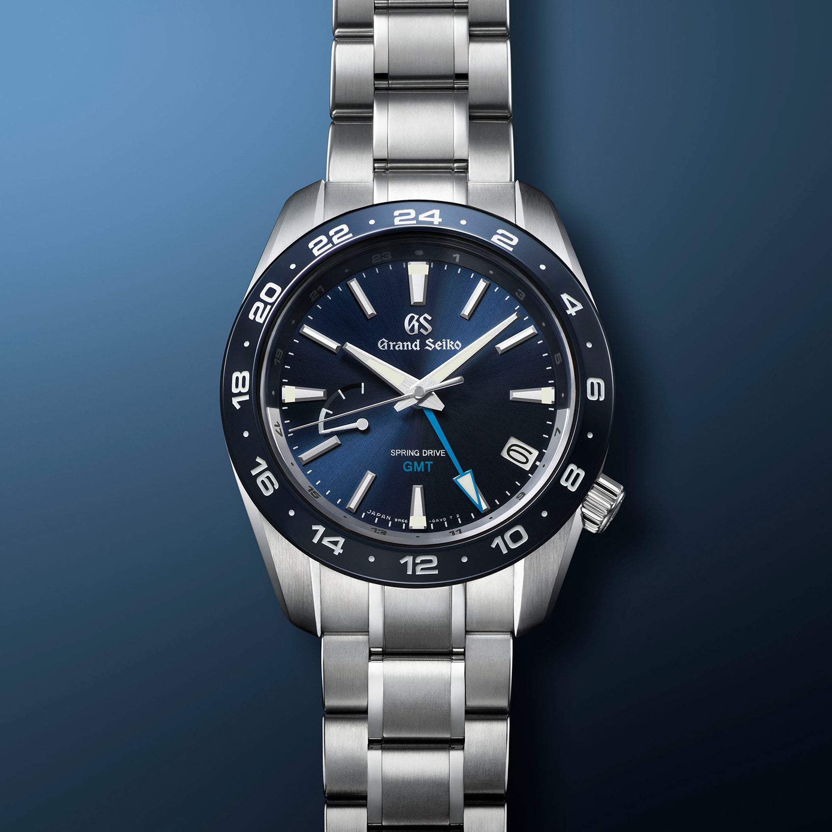 グランドセイコー 9R スプリングドライブ GMT SBGE255 メンズ ブルー