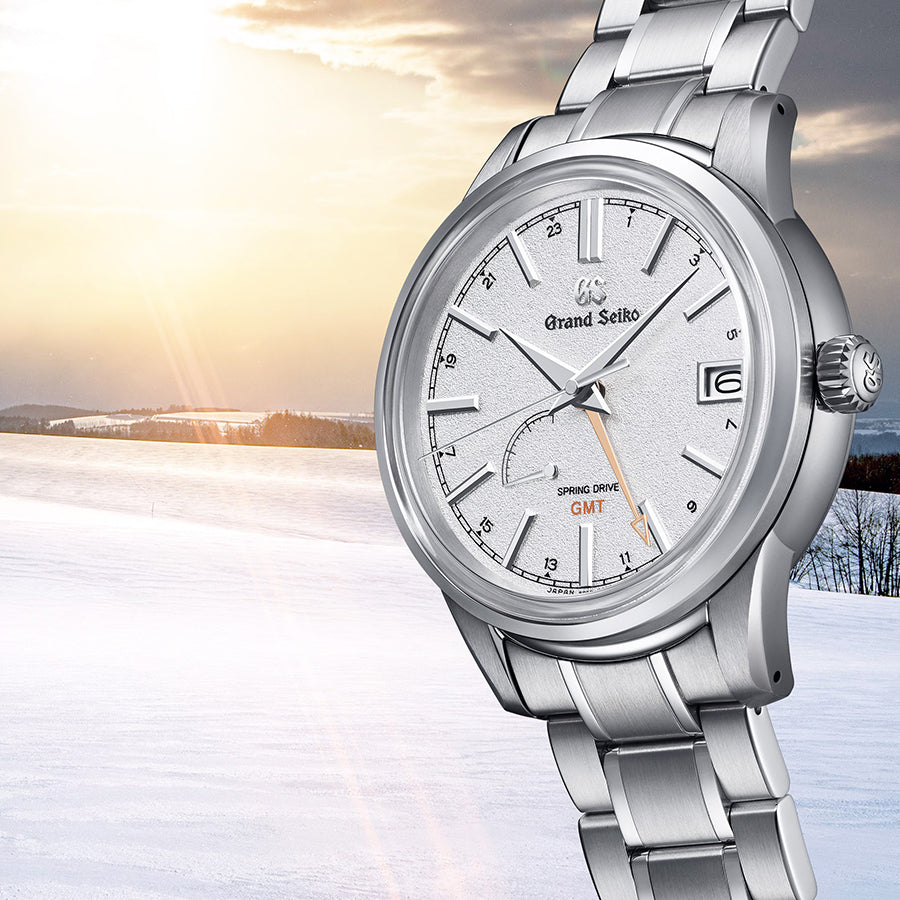 グランドセイコー マスターショップ専用モデル スプリングドライブ GMT 二十四節気シリーズ 冬至 雪景色 SBGE269 メンズ 腕時計 ホワイトダイヤル