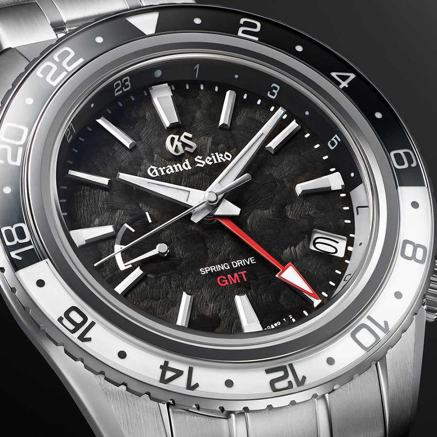 グランドセイコー マスターショップ専用モデル スプリングドライブ GMT 穂高連峰 SBGE277 メンズ 腕時計 ブラックダイヤル