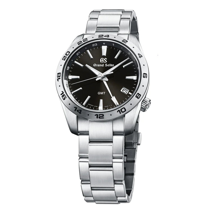 グランドセイコー クオーツ 9F GMTモデル SBGN027 メンズ ブラックダイヤル メタルバンド 9F86