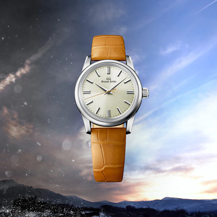 グランドセイコー メカニカル 9S 手巻き 晩冬 SBGW281 メンズ 腕時計 クロコダイル 革ベルト シャンパンゴールド 9S64 雪景色