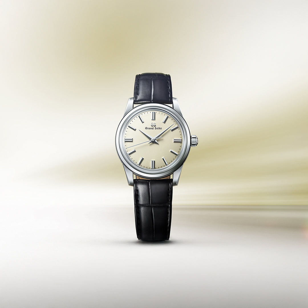 グランドセイコー メカニカル 9S 手巻き SBGW301 メンズ アイボリーダイヤル ブラック 革ベルト 9S64