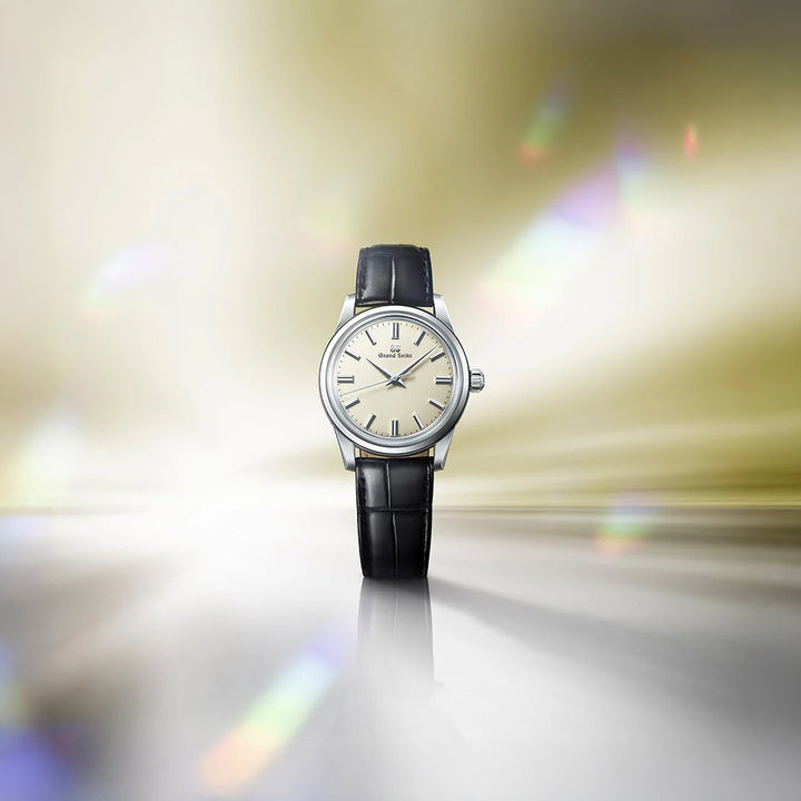 グランドセイコー メカニカル 9S 手巻き SBGW301 メンズ アイボリーダイヤル ブラック 革ベルト 9S64