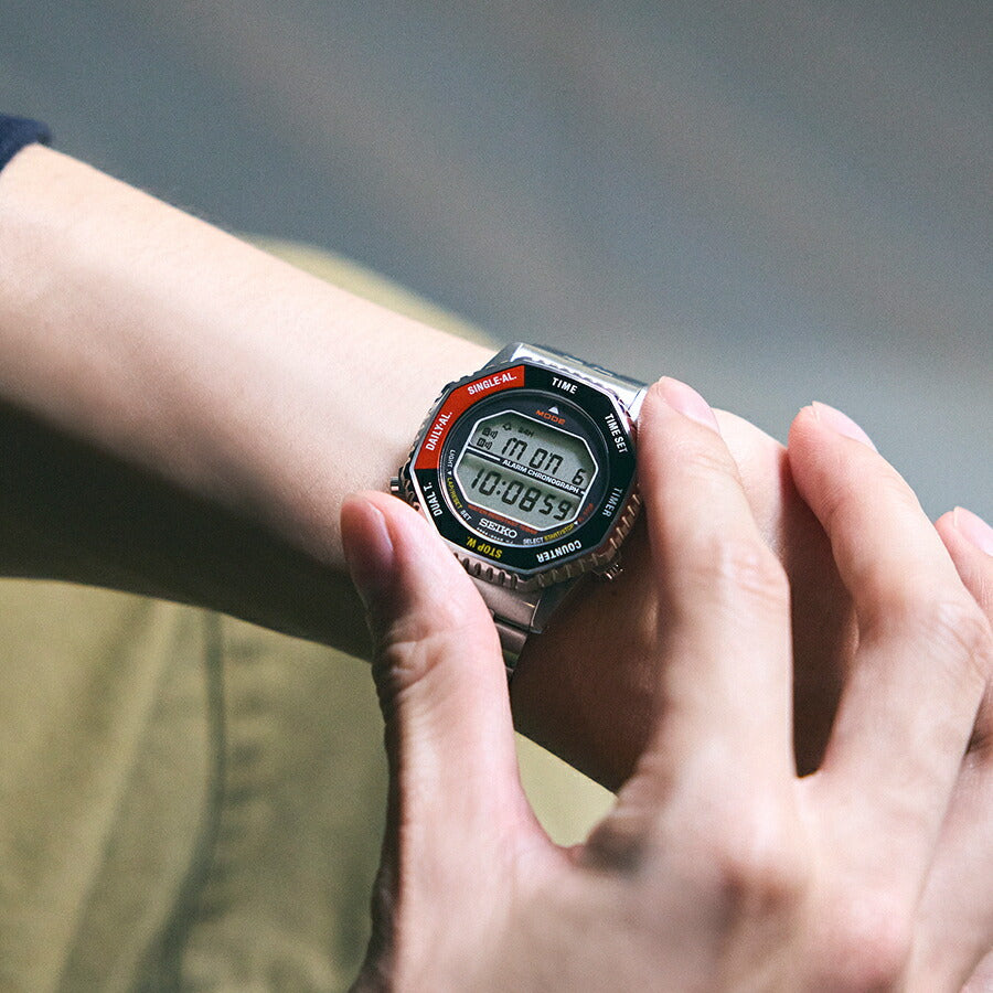 セイコー セレクション Sシリーズ A829 ロトコール 復刻モデル アストロノート SBJG019 メンズ クオーツ 電池式 デジタル ブラック レッド