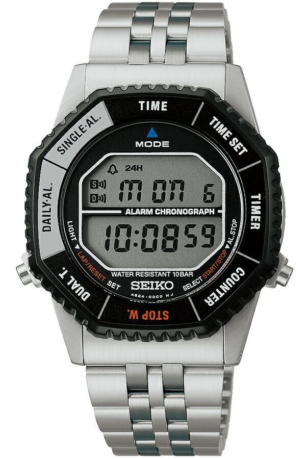 SEIKO タフタイマー ブラック デジタル腕時計 SEIKO タフタイマー ブラック デジタル腕時計 チューダー