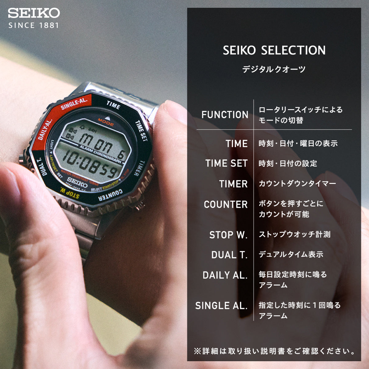 セイコー セレクション Sシリーズ A829 ロトコール 復刻モデル アストロノート メンズ クオーツ 電池式 デジタル 