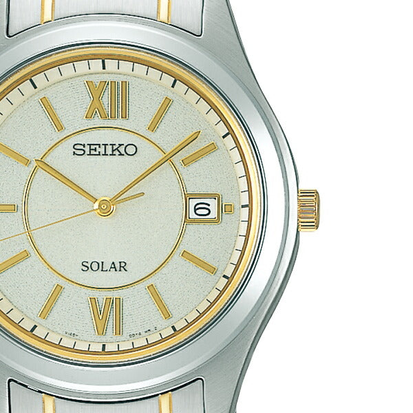 セイコー セレクション スピリット SBPN065 メンズ ソーラー 3針 デイト ゴールドダイヤル
