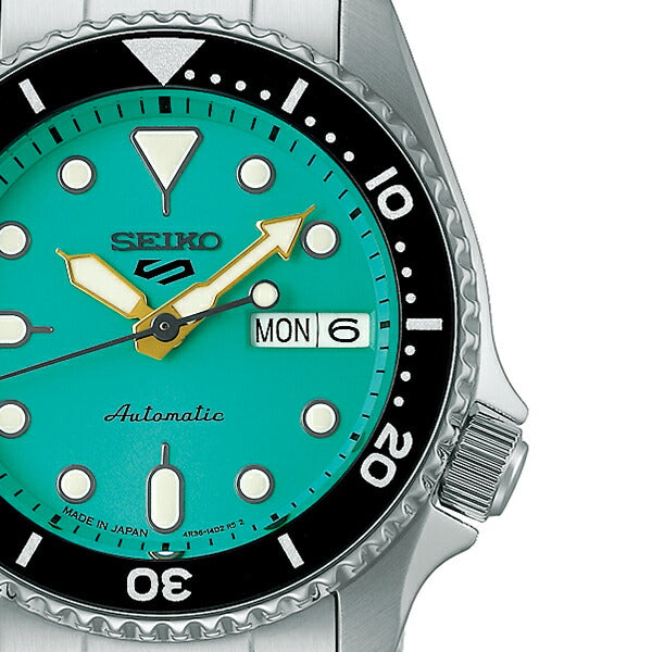 セイコー5 スポーツ SKX スポーツ スタイル ミッドサイズモデル SBSA229 メンズ 腕時計 メカニカル 自動巻き グリーンダイヤル メタルバンド 日本製