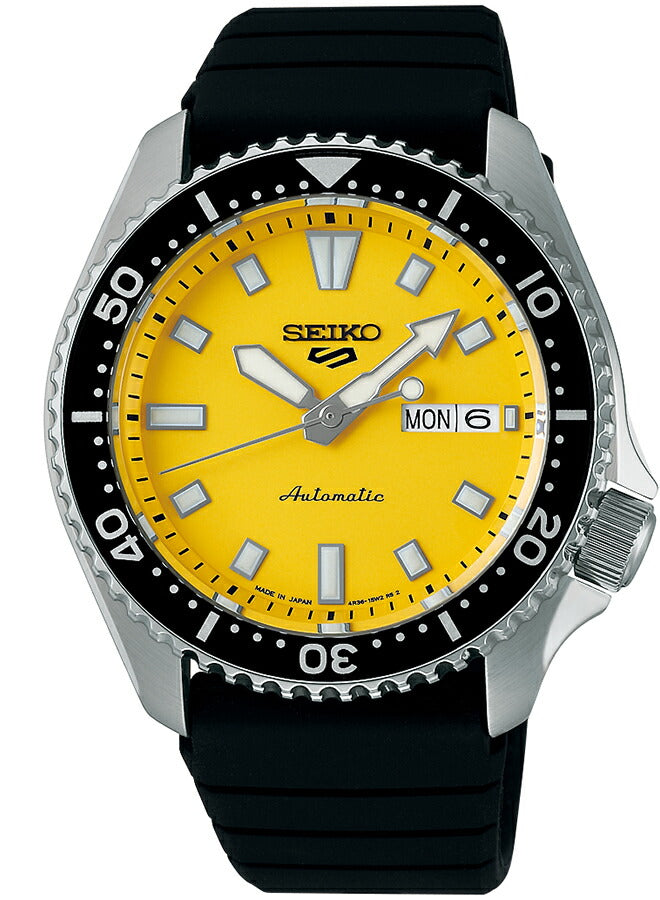 セイコー 5スポーツ SKXシリーズ SKX399 オマージュデザイン SBSA307 メンズ 自動巻 イエローダイヤル シリコンバンド 日本製