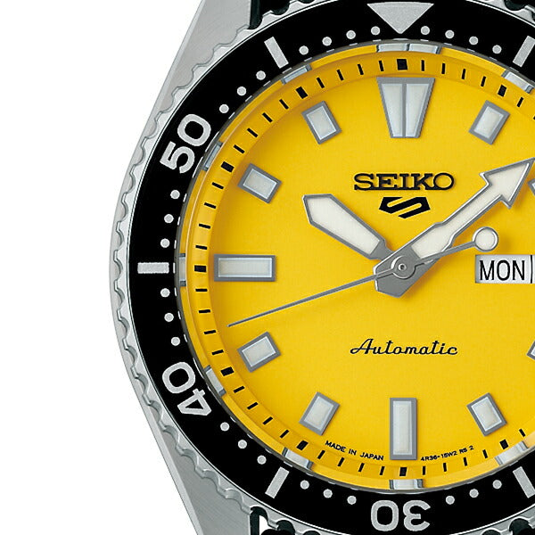 セイコー 5スポーツ SKXシリーズ SKX399 オマージュデザイン SBSA307 メンズ 自動巻 イエローダイヤル シリコンバンド 日本製
