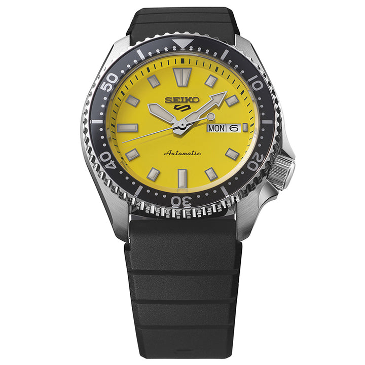 セイコー 5スポーツ SKXシリーズ SKX399 オマージュデザイン SBSA307 メンズ 自動巻 イエローダイヤル シリコンバンド 日本製