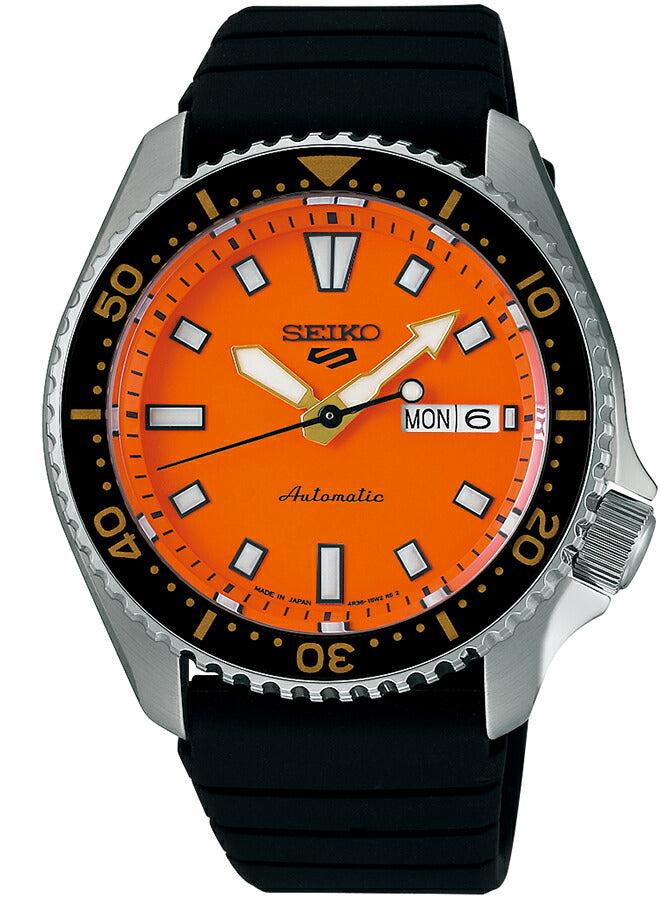 セイコー 5スポーツ SKXシリーズ SKX399 オマージュデザイン SBSA309 メンズ 自動巻 オレンジダイヤル シリコンバンド 日本製