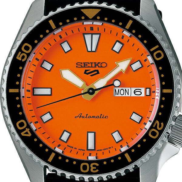 セイコー 5スポーツ SKXシリーズ SKX399 オマージュデザイン SBSA309 メンズ 自動巻 オレンジダイヤル シリコンバンド 日本製
