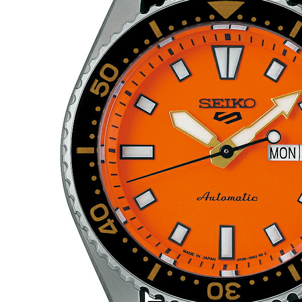 セイコー 5スポーツ SKXシリーズ SKX399 オマージュデザイン SBSA309 メンズ 自動巻 オレンジダイヤル シリコンバンド 日本製