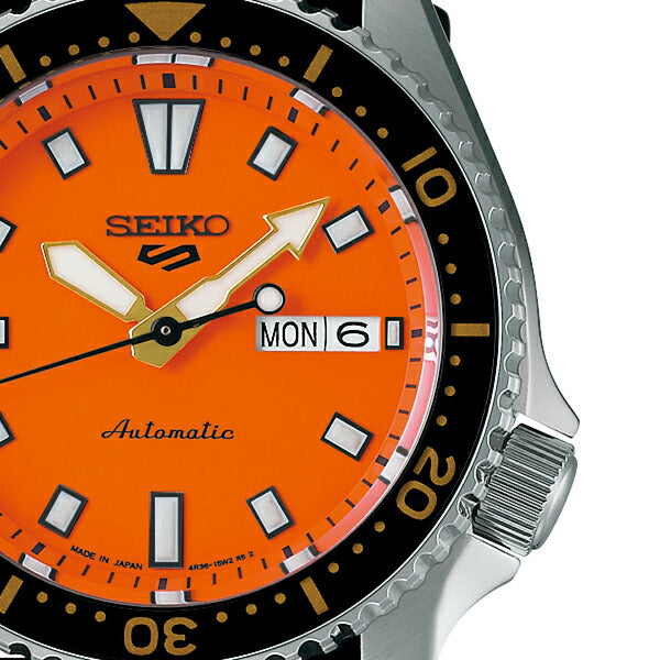 セイコー 5スポーツ SKXシリーズ SKX399 オマージュデザイン SBSA309 メンズ 自動巻 オレンジダイヤル シリコンバンド 日本製