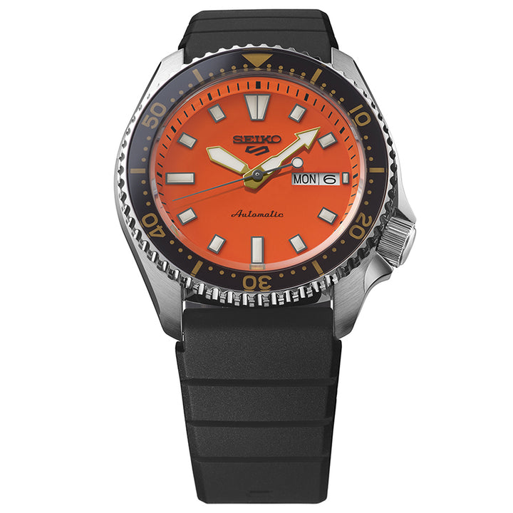 セイコー 5スポーツ SKXシリーズ SKX399 オマージュデザイン SBSA309 メンズ 自動巻 オレンジダイヤル シリコンバンド 日本製