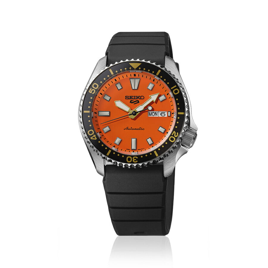 セイコー 5スポーツ SKXシリーズ SKX399 オマージュデザイン SBSA309 メンズ 自動巻 オレンジダイヤル シリコンバンド 日本製
