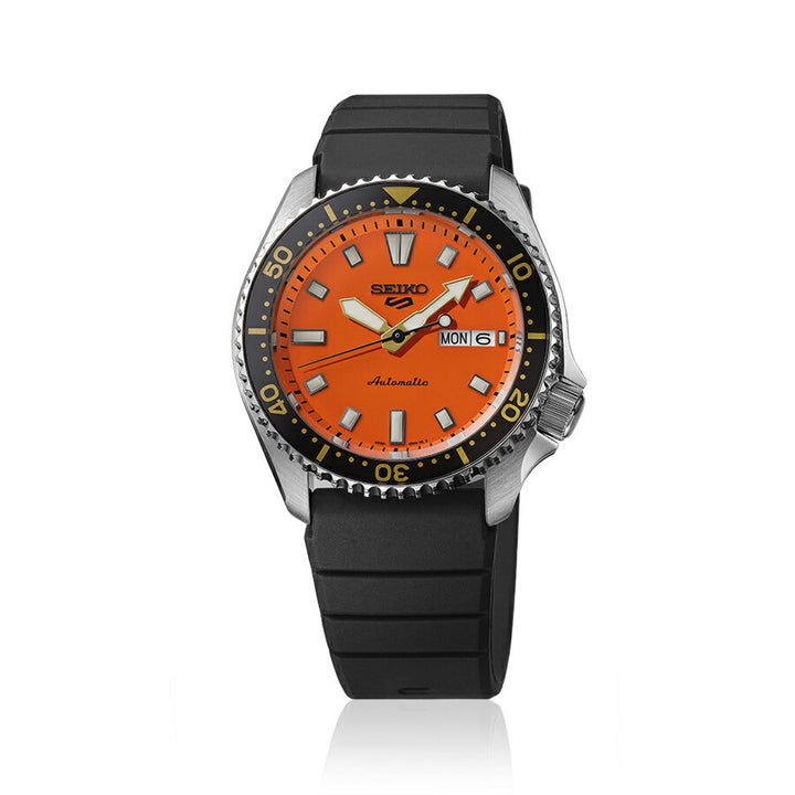 セイコー 5スポーツ SKXシリーズ SKX399 オマージュデザイン SBSA309 メンズ 自動巻 オレンジダイヤル シリコンバンド 日本製