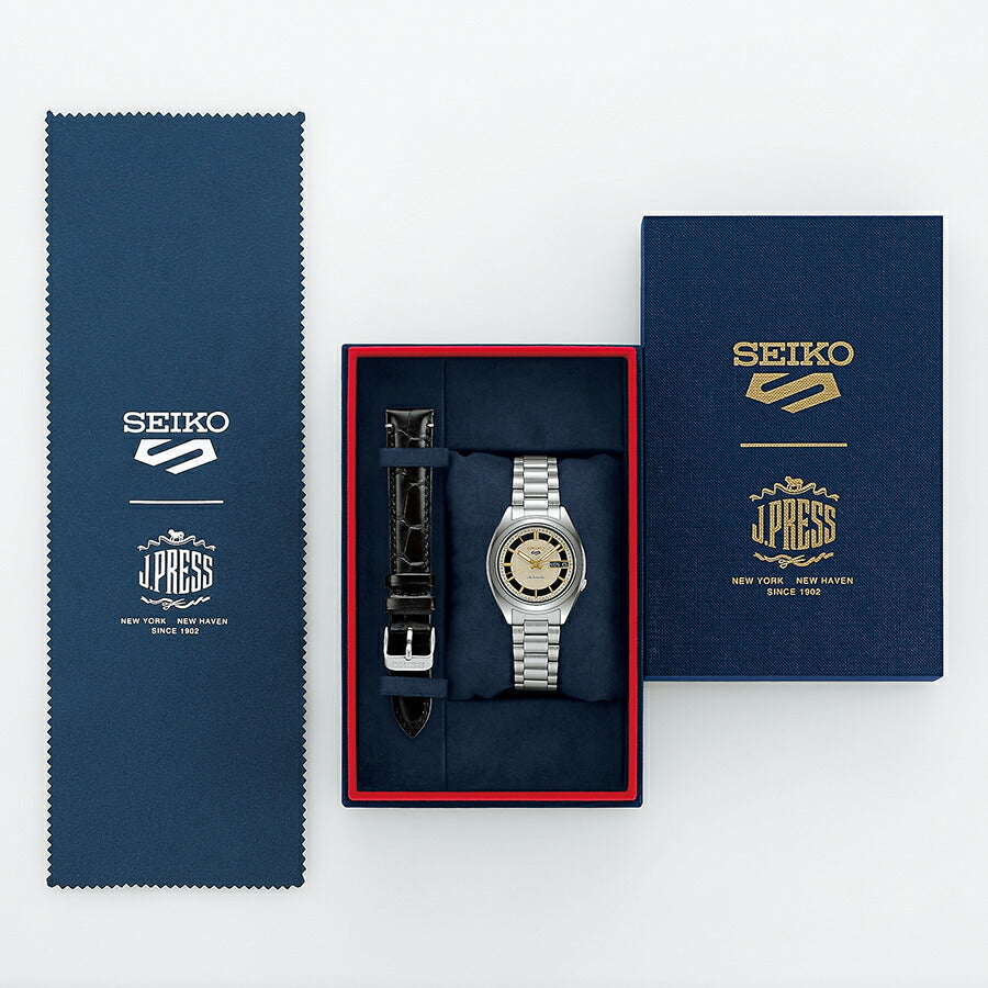 セイコー 5スポーツ SNXS J.PRESS コラボレーション 限定モデル SBSA317 メンズ メカニカル 自動巻き 替えバンド付き 日本製