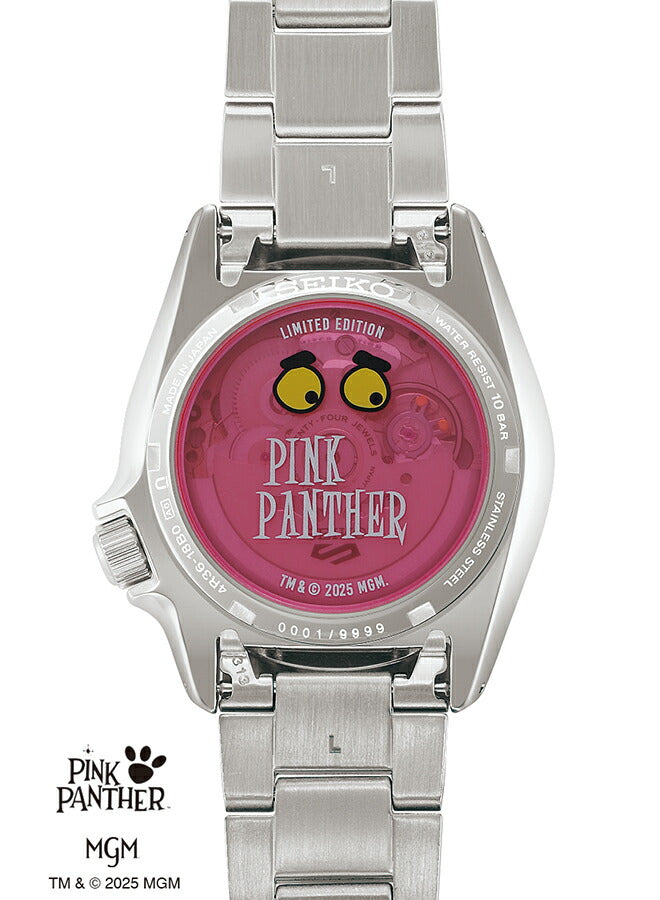 セイコー 5スポーツ SKX ピンクパンサー コラボレーション 限定モデル SBSA321 メンズ 自動巻 デイデイト 日本製