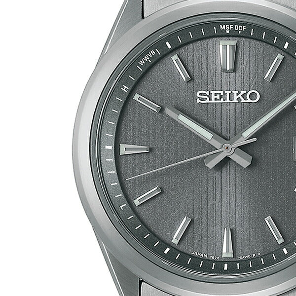 セイコー セレクション Sシリーズ プレミアム SBTM347 メンズ 腕時計 ソーラー電波 3針 ステンレス グレー 日本製