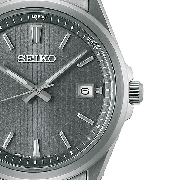 セイコー セレクション Sシリーズ プレミアム SBTM347 メンズ 腕時計 ソーラー電波 3針 ステンレス グレー 日本製