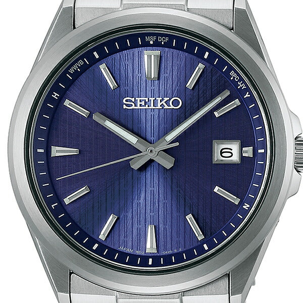 セイコー セレクション Sシリーズ プレミアム SBTM349 メンズ 腕時計 ソーラー電波 3針 ステンレス ブルー 日本製