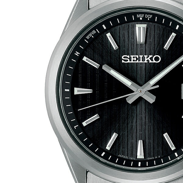 セイコー セレクション Sシリーズ プレミアム SBTM351 メンズ 腕時計 ソーラー電波 3針 ステンレス ブラック 日本製