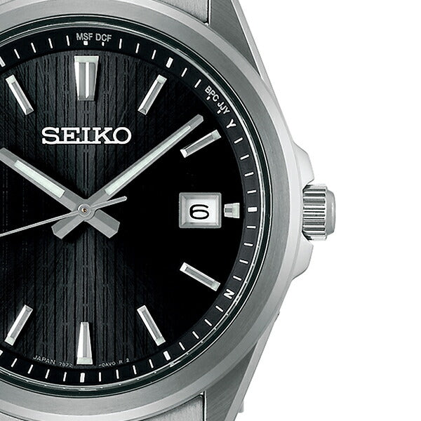 セイコー セレクション Sシリーズ プレミアム SBTM351 メンズ 腕時計 ソーラー電波 3針 ステンレス ブラック 日本製