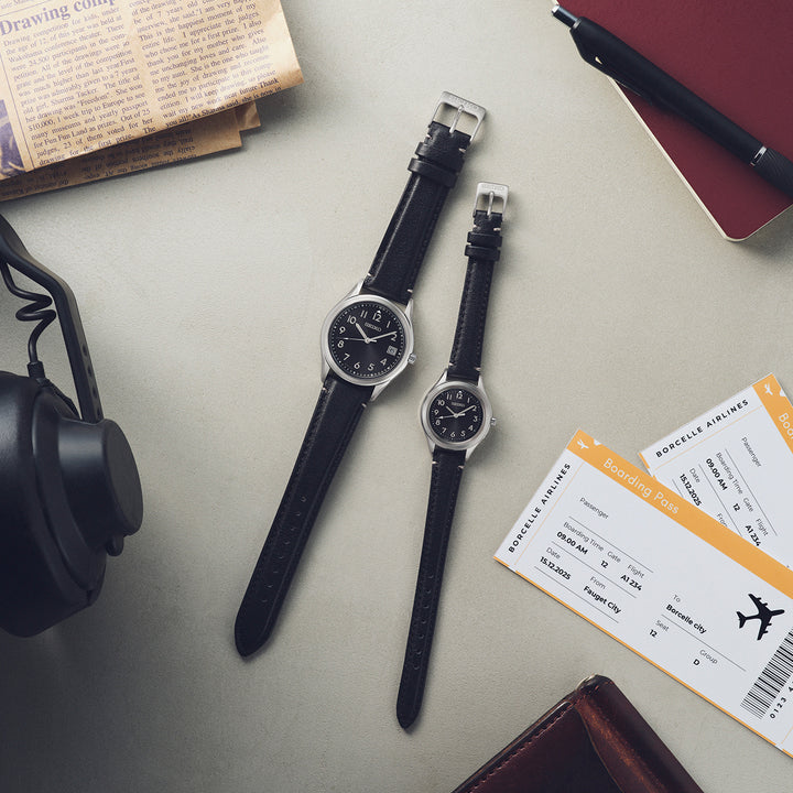 セイコー セレクション 2026 Raise The Future 限定 ペアモデル SBTM363 メンズ ソーラー電波 3針 革ベルト ブラック 日本製