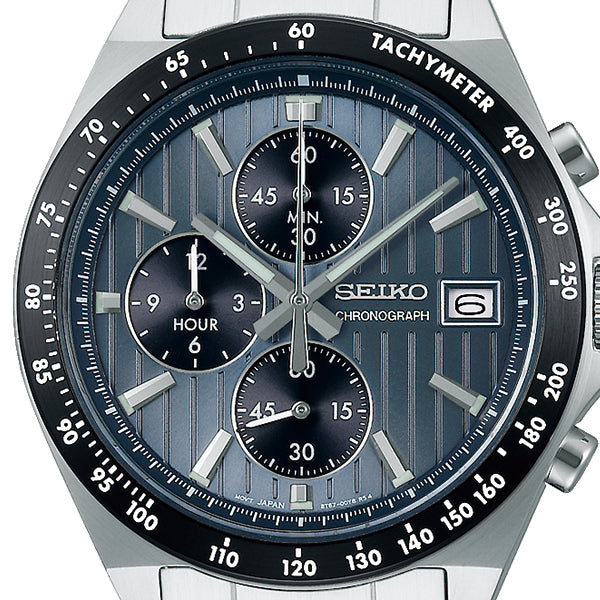 セイコー セレクション Sシリーズ 8Tクロノ SBTR041 メンズ 腕時計 電池式 クオーツ クロノグラフ 縦型 ブルーグレー