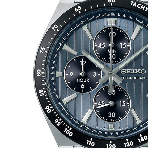 セイコー セレクション Sシリーズ 8Tクロノ SBTR041 メンズ 腕時計 電池式 クオーツ クロノグラフ 縦型 ブルーグレー