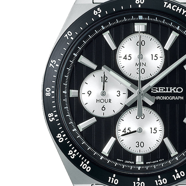 セイコー セレクション Sシリーズ 8Tクロノ SBTR043 メンズ 腕時計 電池式 クオーツ クロノグラフ 縦型 ブラック