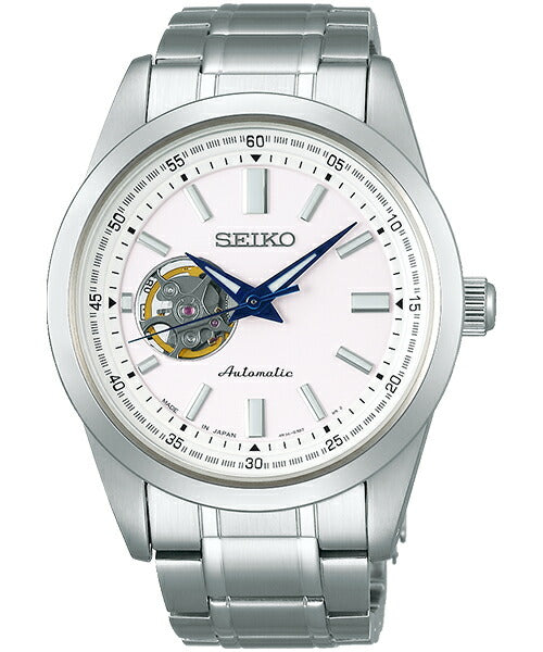 セイコー セレクション メカニカル SCVE049 メンズ 腕時計 メンズ 機械式 オープンハート ホワイト