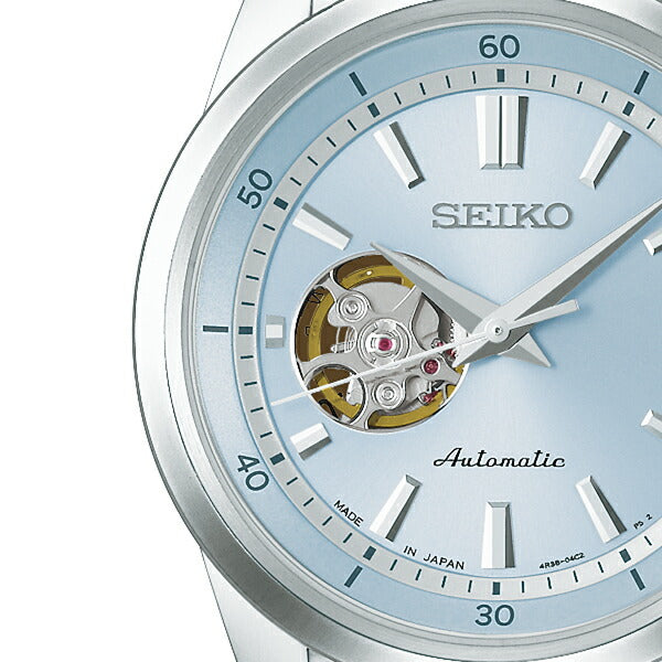 セイコー セレクション スプリング 2026 限定モデル SCVE065 メンズ メカニカル 機械式 オープンハート ライトブルーダイヤル