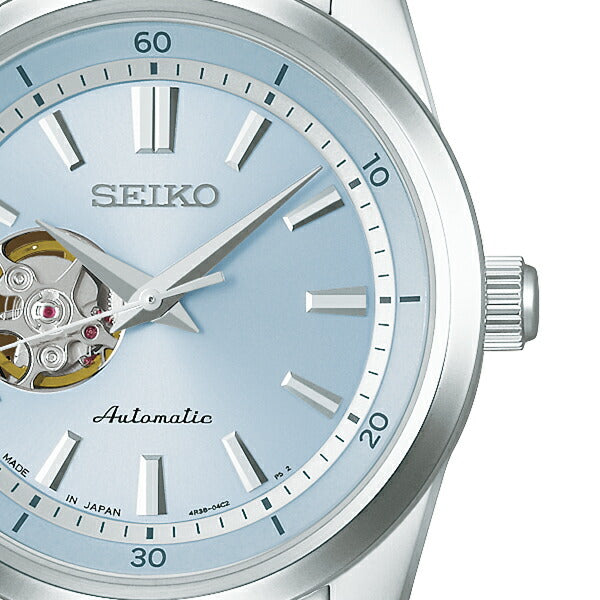 セイコー セレクション スプリング 2026 限定モデル SCVE065 メンズ メカニカル 機械式 オープンハート ライトブルーダイヤル