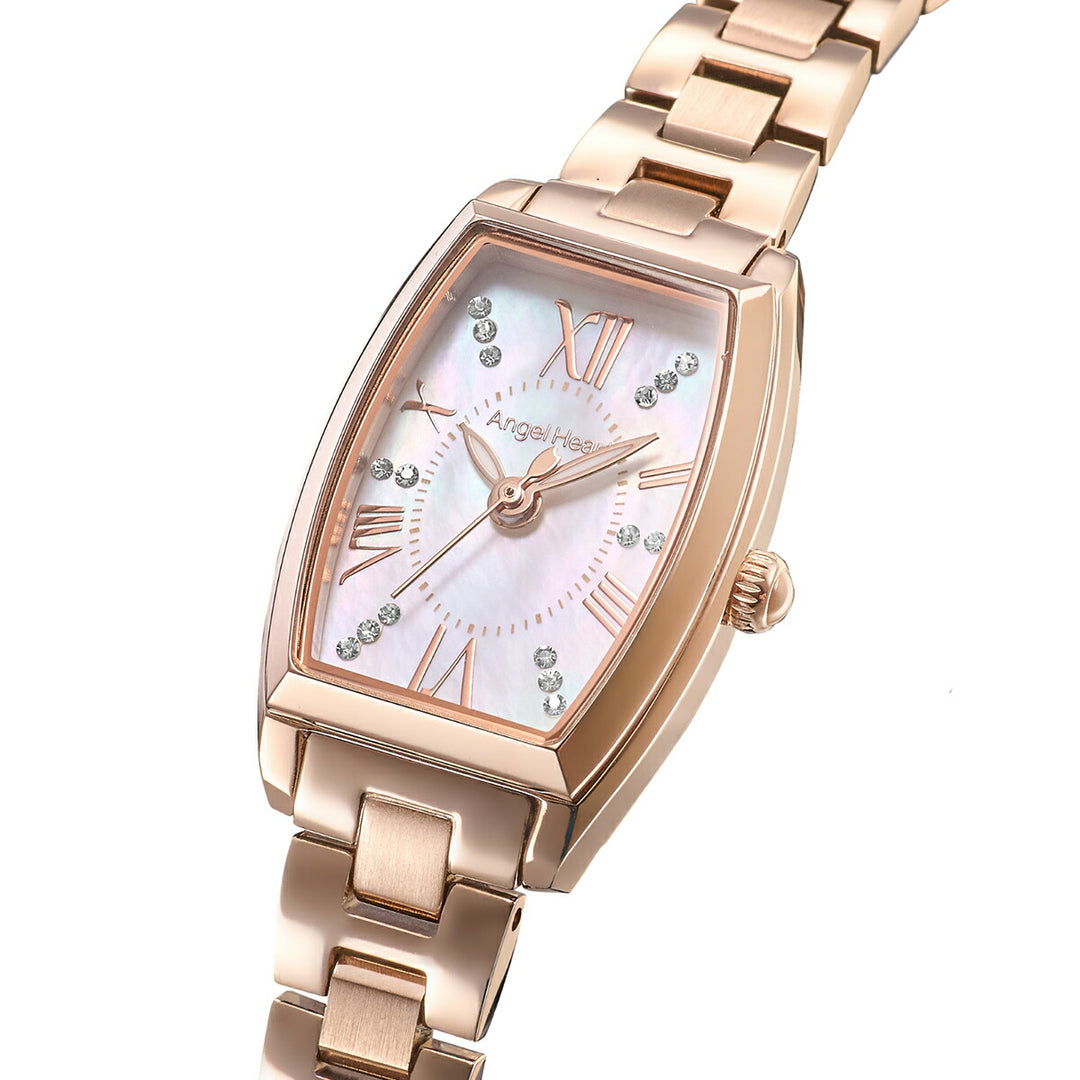 エンジェルハート サクラタイム 日本製モデル SKR19PG-J レディース 腕時計 ソーラー トノー ホワイトパールダイヤル ゴールド メタルバンド 橋本環奈さん着用モデル