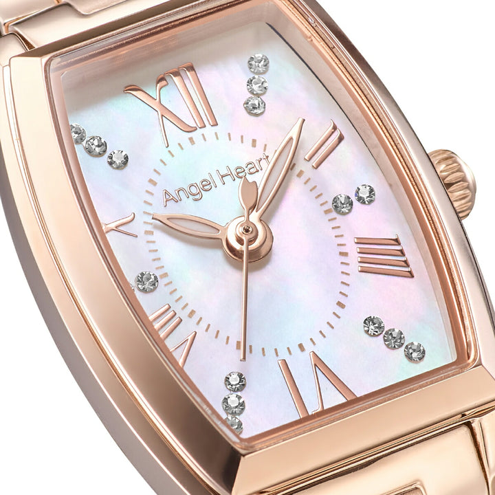 エンジェルハート サクラタイム 日本製モデル SKR19PG-J レディース 腕時計 ソーラー トノー ホワイトパールダイヤル ゴールド メタルバンド 橋本環奈さん着用モデル