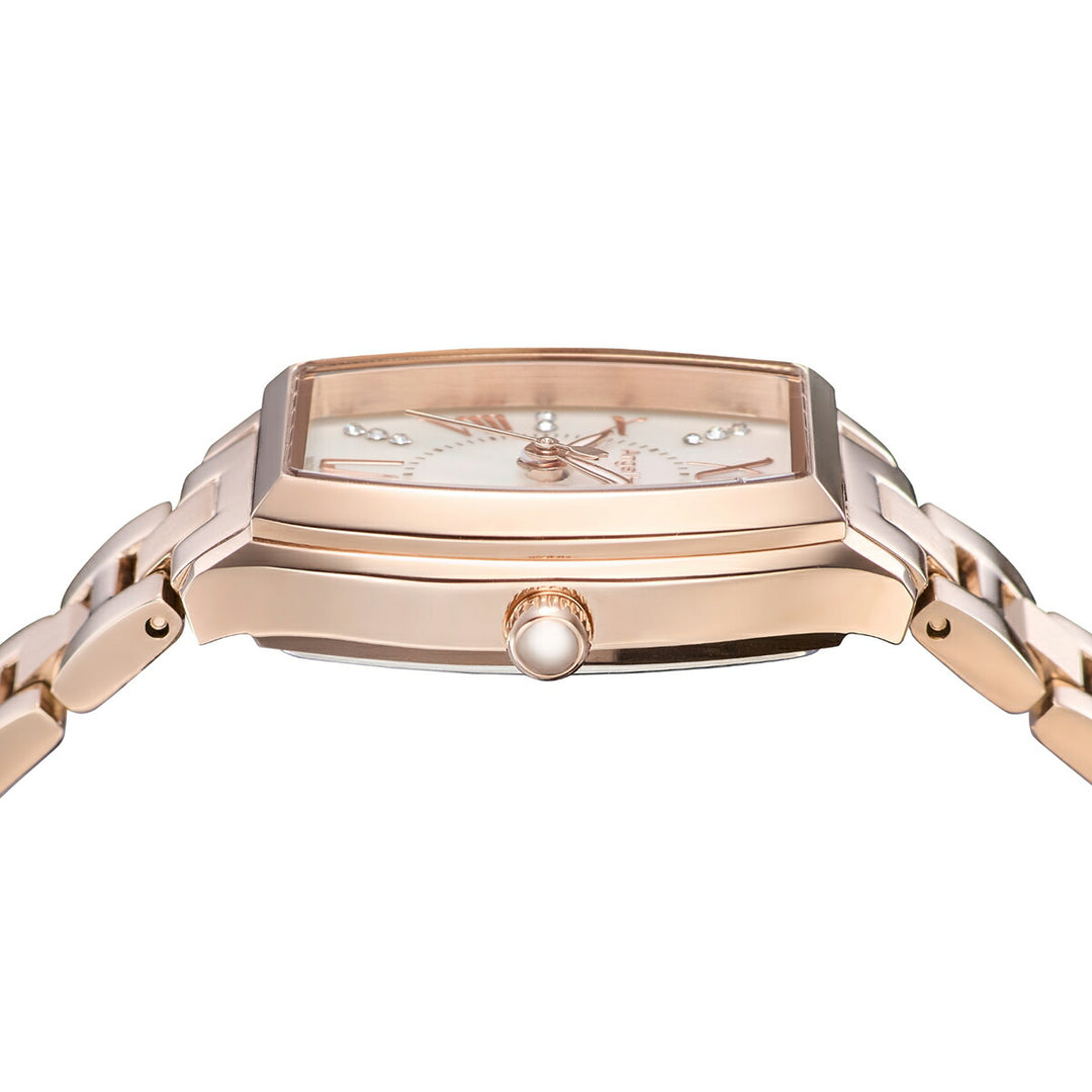 エンジェルハート サクラタイム 日本製モデル SKR19PG-J レディース 腕時計 ソーラー トノー ホワイトパールダイヤル ゴールド メタルバンド 橋本環奈さん着用モデル