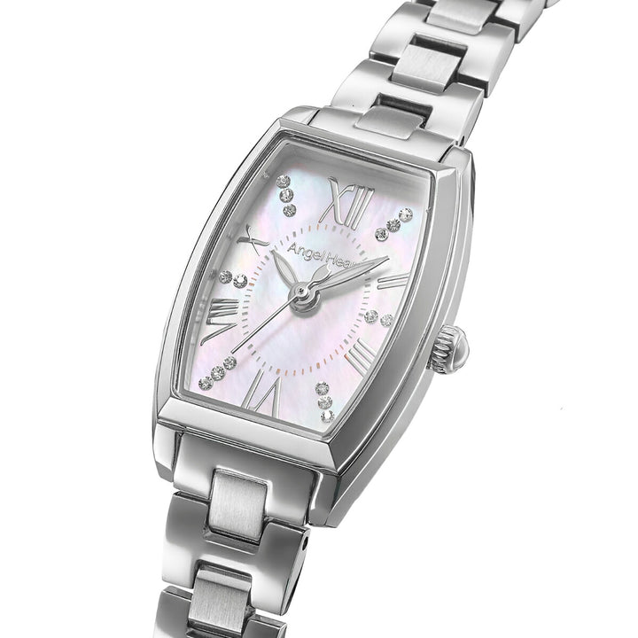 エンジェルハート サクラタイム 日本製モデル SKR19SS-J レディース 腕時計 ソーラー トノー ホワイトパールダイヤル シルバー メタルバンド