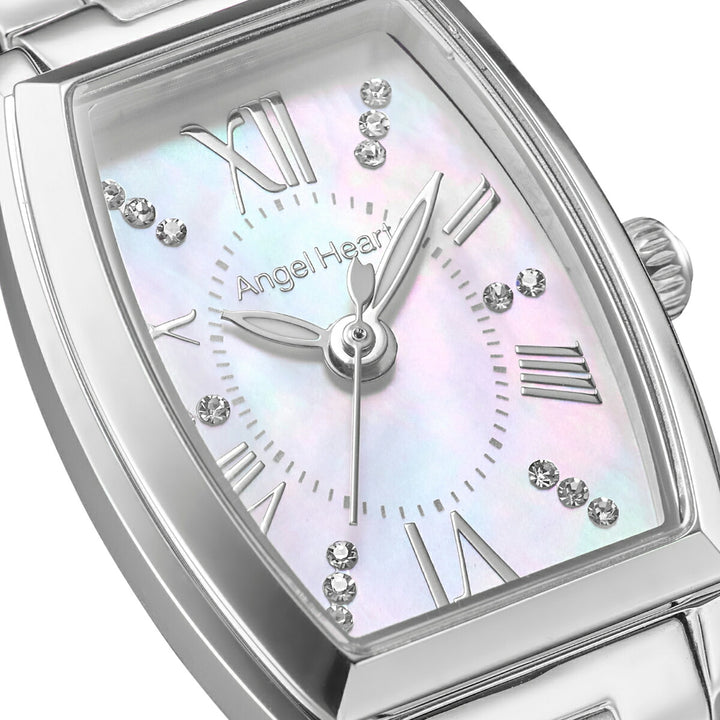 エンジェルハート サクラタイム 日本製モデル SKR19SS-J レディース 腕時計 ソーラー トノー ホワイトパールダイヤル シルバー メタルバンド